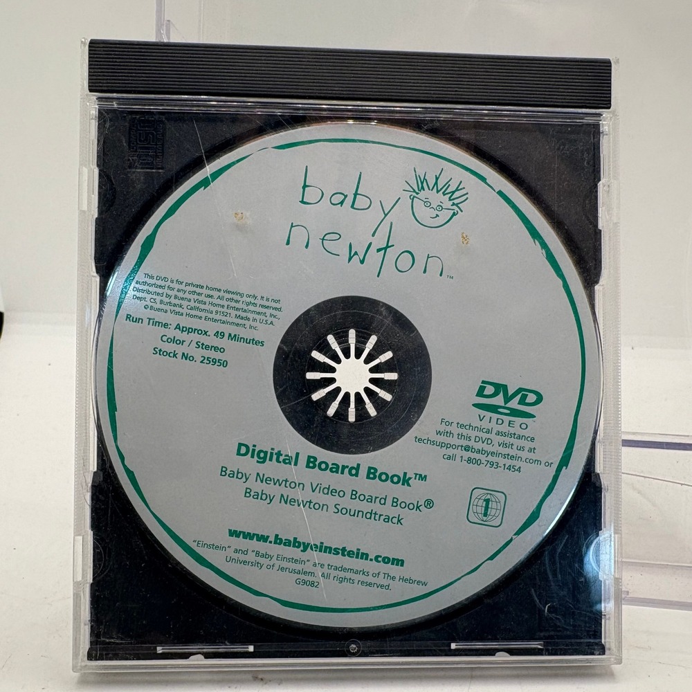 Baby Newton Digital Board Book‎ DVD Soundtrack 49 Minutes Childrens